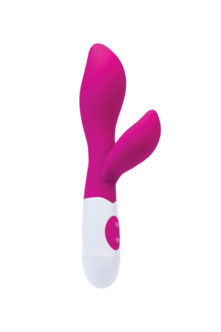 Вибратор с клиторальным стимулятором TOYFA A-Toys  LILU, силикон, розовый, 20 см