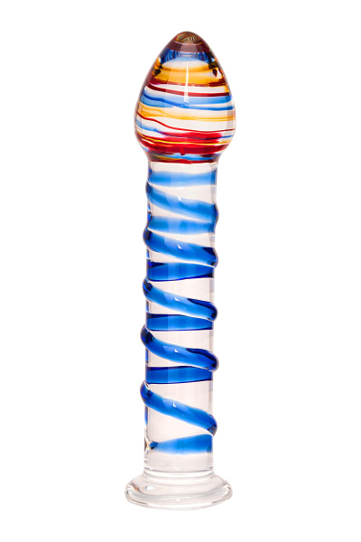 Фаллоимитатор Sexus Glass,стекло, прозрачный, 18 см