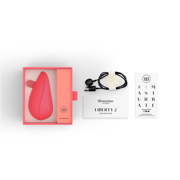 Бесконтактный клиторальный стимулятор Womanizer  Liberty2,розовый