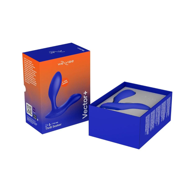 Массажер простаты WE-VIBE Vector голубой,силикон,10,9 см.