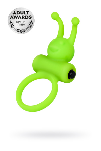 Эрекционное кольцо на пенис TOYFA A-Toys FLIK, силикон, зеленый, 9,1 см, Ø 3,1 см
