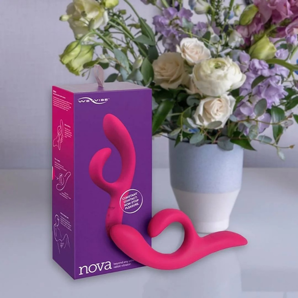 Вибратор для пар WE-VIBE Nova 2 розовый,силикон,21,7 см.