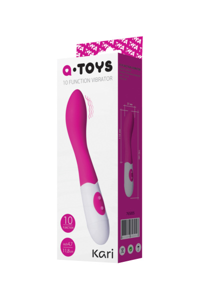 Вибратор точки G TOYFA A-Toys KARI, силикон, розовый, 19,2 см