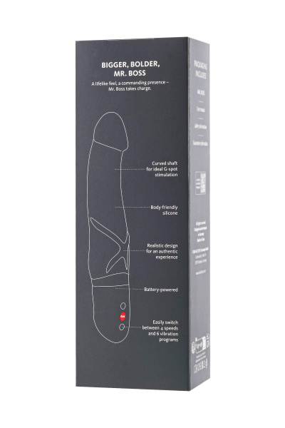 Вибратор для точки G Fun Factory MR. BOSS, силикон, малиновый, 20,2 см