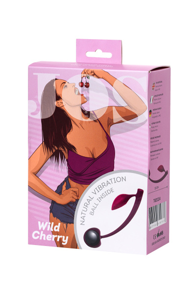 Вагинальный шарик  JOS WILD CHERRY, силикон, бордовый, 13 см