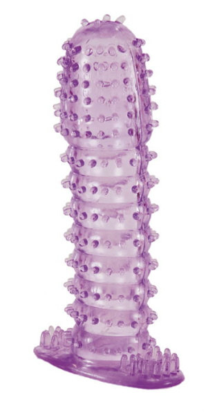 Насадка гелевая Toyfa, Фиолетовая, 12 см, Ø 4