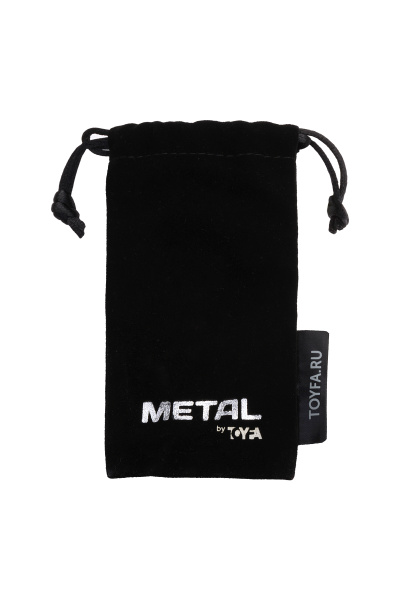 Анальная втулка TOYFA Metall, металл, серебряная с черным кристаллом, 10,8 см, Ø 4 см, 200гр