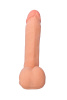 Вибратор с пультом ДУ RealStick Elite Vibro, TPR, телесный, 10 режимов вибрации, 20 см