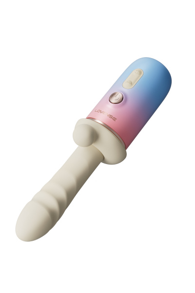 Портативная мини секс-машина с подогревом LOVENSE Spinel, силикон, АБС-пластик, белый