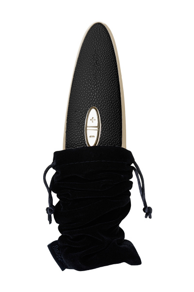 Вибратор Satisfyer Luxury Haute couture, с вакуум-волновым бесконтактным стимулятором, силикон, черный, 22см