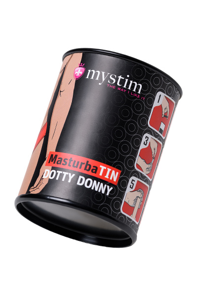 Яйцо-мастурбатор Mystim Masturbatin Dotty Donny, белый, 4,5 см