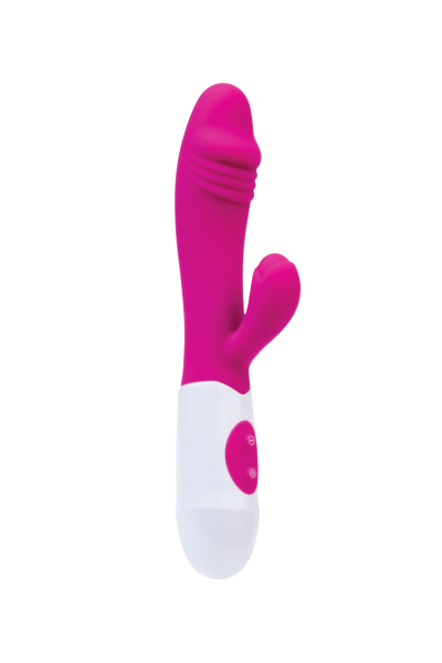 Вибратор с клиторальным стимулятором  TOYFA A-Toys AREA, силикон, розовый, 19,5 см