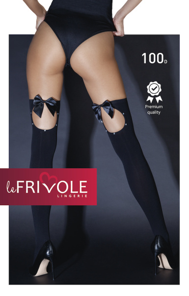 Чулки бантиками и стразами Le Frivole Sense,   S/M