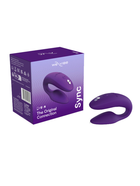 Вибратор для пар WE-VIBE Sync 2 фиолетовый,силикон,7,5 см.