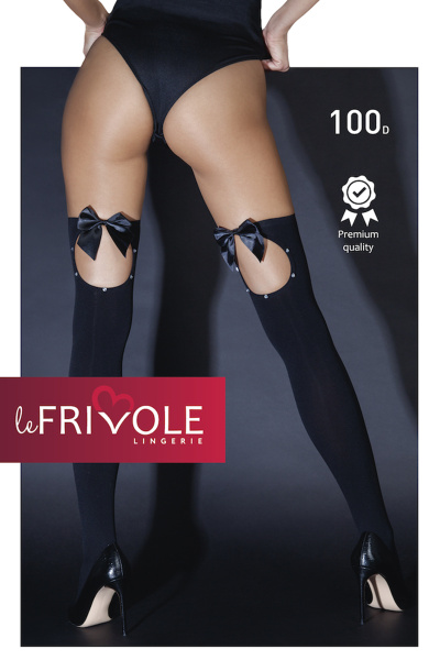 Чулки бантиками и стразами Le Frivole Sense,   S/M
