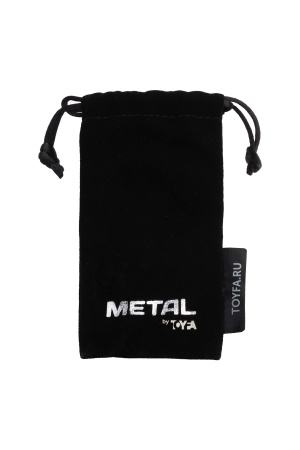 Анальная втулка TOYFA Metall,  металл, золотая с черным кристаллом, 7 см, Ø 2,7 см, 50 гр