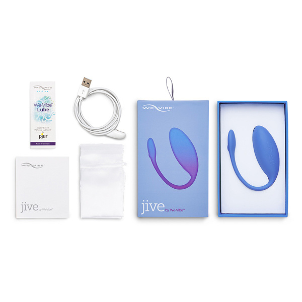 Виброяйцо WE-VIBE Jive голубой,силикон,9 см.