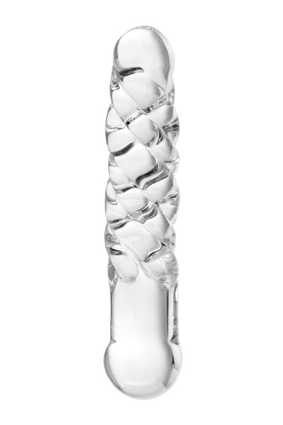 Двусторонний фаллоимитатор Sexus Glass, стекло,  прозрачный, 16 см