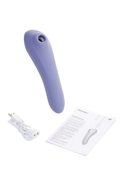 Вакуум-волновой бесконтактный стимулятор клитора Satisfyer Dual Pleasure, Лиловый, 17,9 см, Ø 3,0