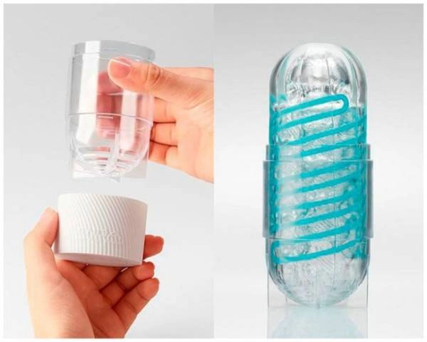 Мастурбатор нереалистичный Tenga Spinner Pixel ТПЭ,мятный,13см